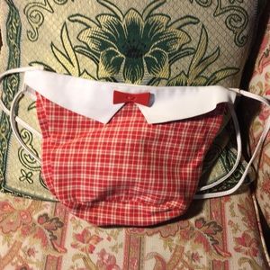 Red and white checked. La Bagagerie purse.